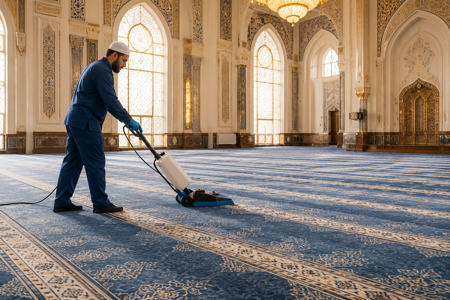 تنظيف المصليات وقاعات الصلاة